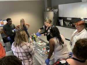 acrylic pouring paint night