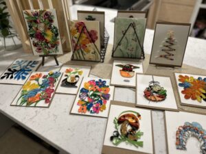 samples of paper quilling in mock set up